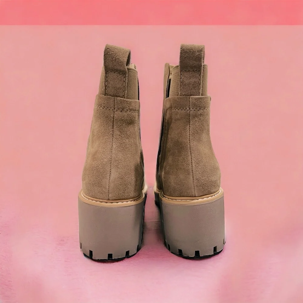DOLCE VITA Haily‎ Suede Pull-On Block Heel Boots size 9.5 NWT
